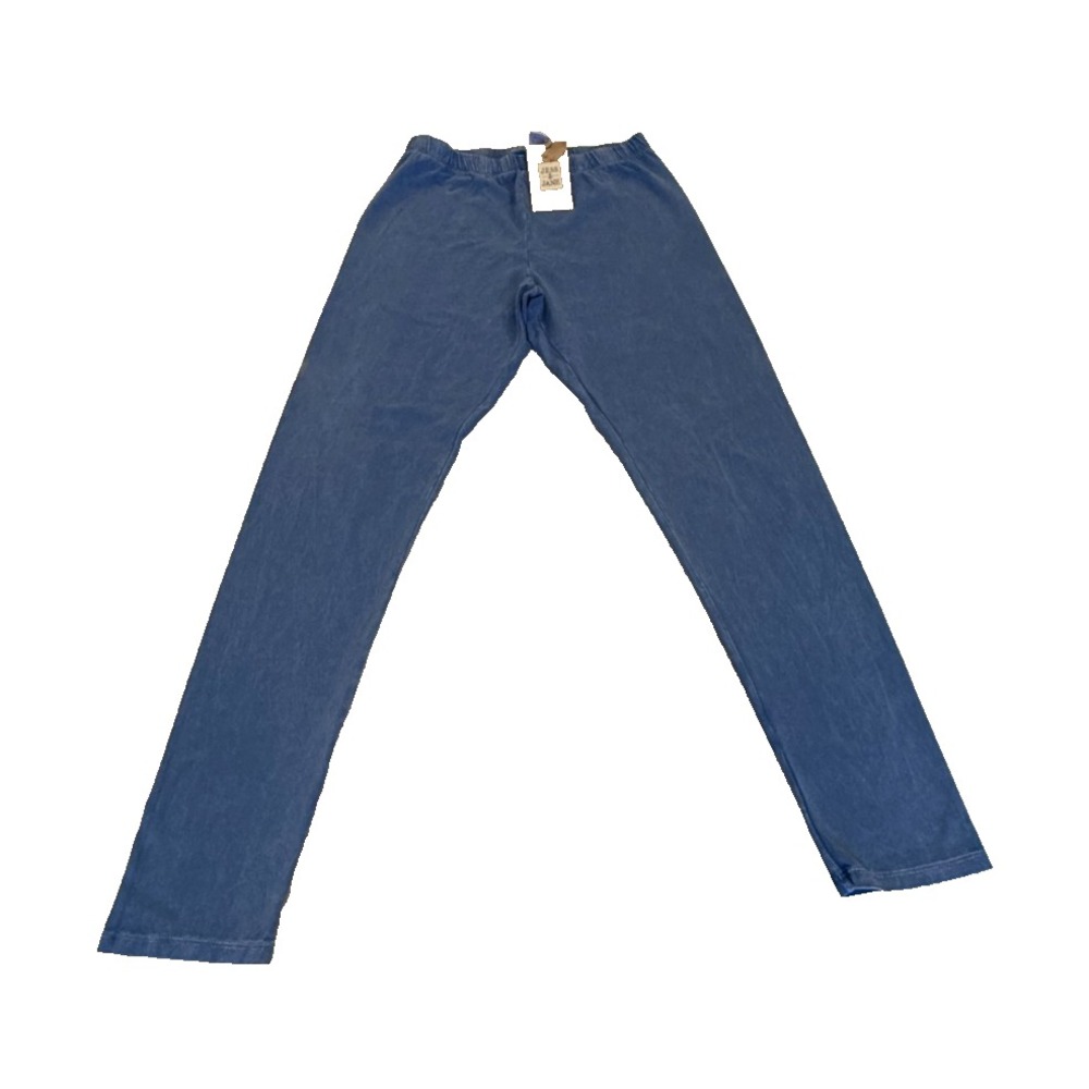 Jess & Jane Pant - Pull On Stretch Leggings; Style M31; Indigo Blue; Small